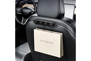 OATSBASF for Tesla Model Y Model 3 Accessories 2024 2023 2022 2021, 2 Pack Tesla Seat Hooks Headrest Organizer Hooks Car Bag Hook Purses Hook Hange