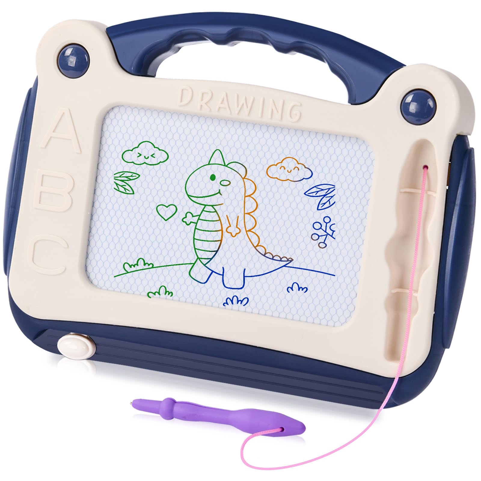 OSDUE Toddler Learning Toys for Little Girl Boy, Coloring Magnetic Drawing Board Erasable Doodle Sketch Pad with Stampers Cards, Birthday Travel Toys for 3 4 5 6 Years Kid