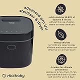 Vital Baby Nurture UV Steriliser & Dryer Onyx Black 5 Minute Fast Cycle 99.99% view 3