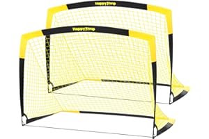 Happy Jump Soccer Goal Pop Up Foldable Soccer Net for Backyard 3x2.2FT,4x3FT,5x3.6FT,7x5FT