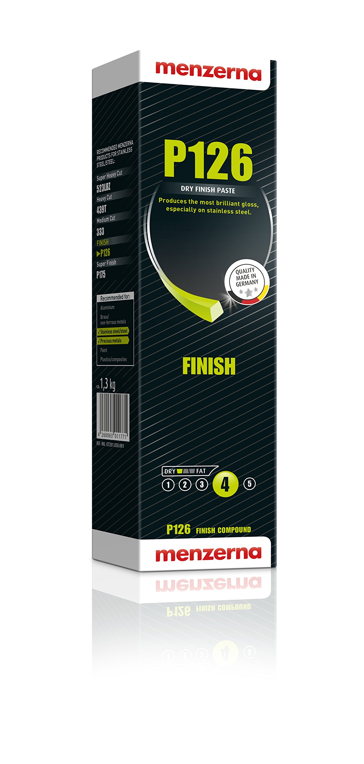 Menzerna Abklär P 126 – Paste for Stainless Steel 1 Bar (1.34 Lubricant Tub