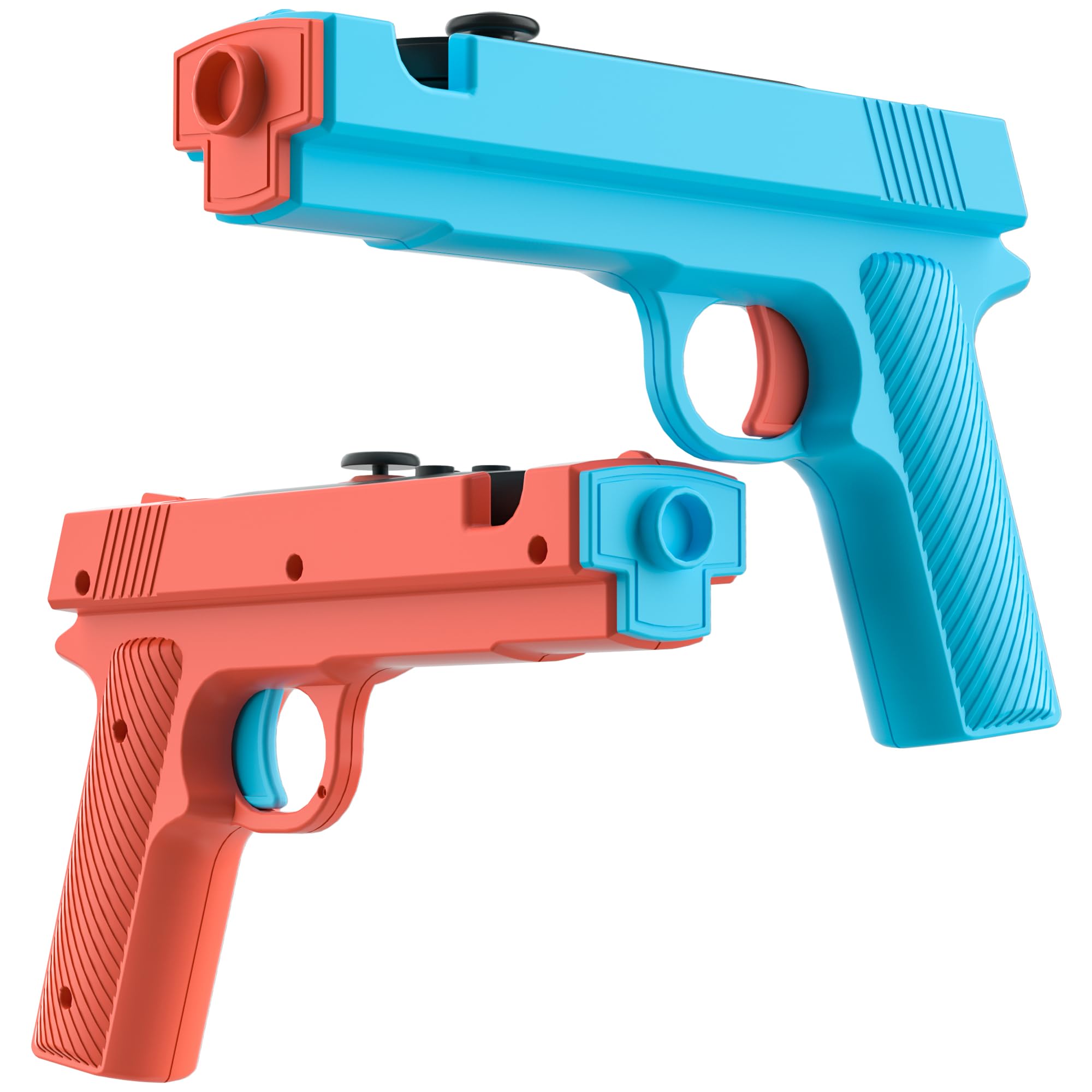 PAWDIARY Switch 2 Girps Accessories for Switch Shooting Game, [2 Pack] Hand Girps for Nintendo Switch 2 Left & Right Controller Handle, Immersive Hunting Game Accessoroy kit 2025 (Blue&Red)