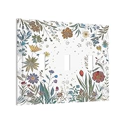 OILbiexn Light Switch Cover Boho Colorful Florals