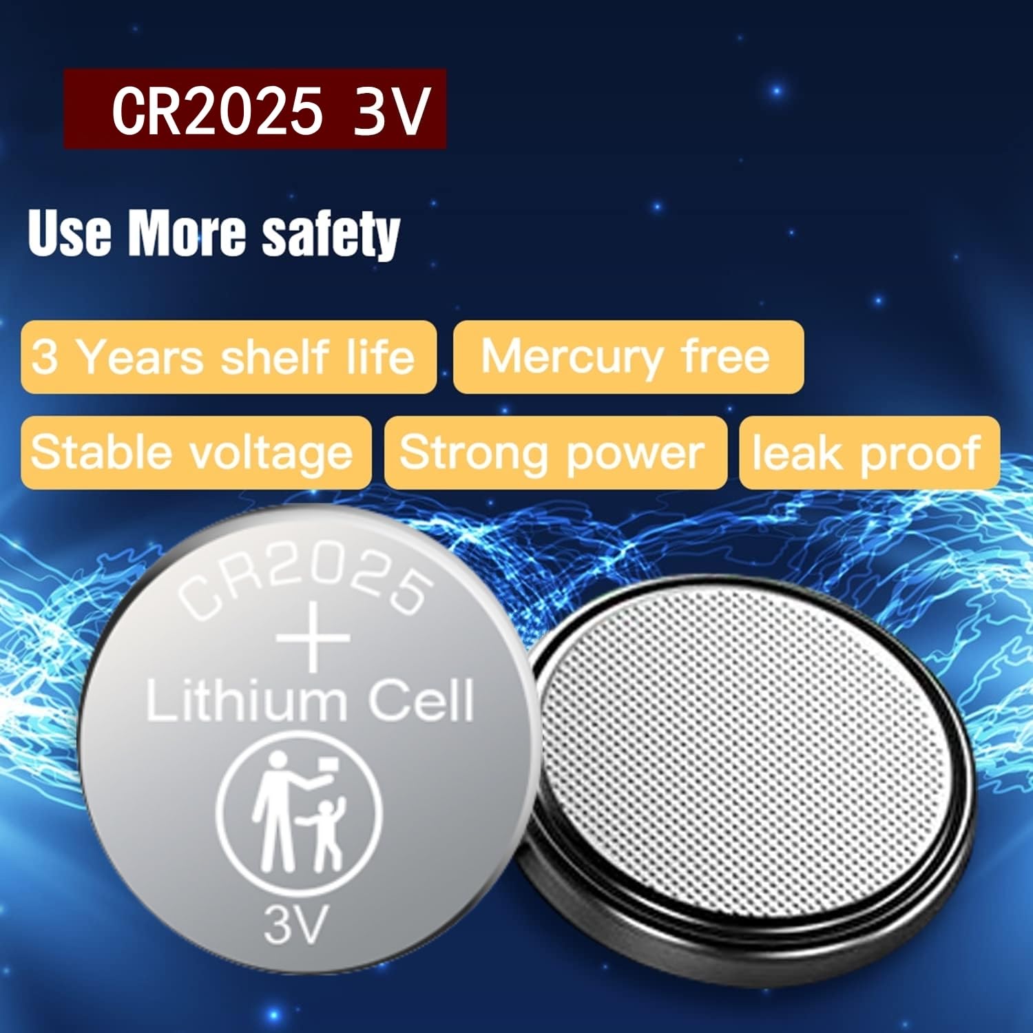 40 - CR2025 Battery 3v Lithium Button Cell Coin 2025 Batteries