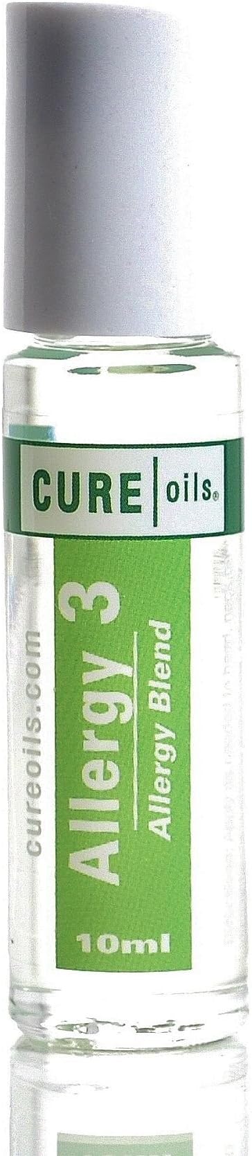 Allergy Relief Essential Oil Roll On for Sinus Infection & Allergies Supports Breathing, Sinusitis, Congestion, Respiratory System - 100% Pure Organic Natural Therapeutic Grade - 10ml by CUREoils