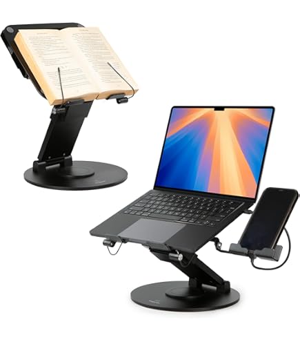 Amazon.com: EJAY Foldable Laptop Stand with 4-Port (2A2C) Hub for
