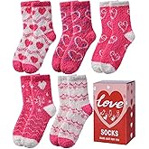 LINEMIN Womens Fuzzy Socks Cozy Fluffy Winter Slipper Warm Thick Fleece Soft Home Sleeping Socks