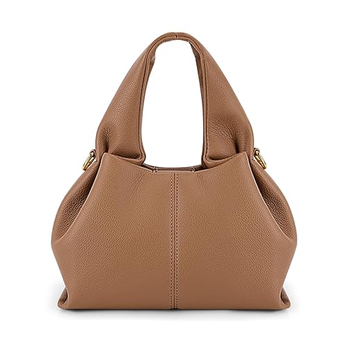 ACUYE Leather Tote Bag Crossbody Purse for Women Y2K Hobo Handbag Dumpling Cloud Bag Fall Shoulder Purse with Adjustable Strap