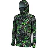 BASSDASH Men's UPF 50+ Camo Long Sleeve Hunting Fishing Hoodie Shirt