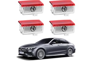 Blshwez Car Door Lights Logo Projector - 4K HD Puddle Lights for Cars, No Fade Welcome Lights, Compatible with A B C E M GL GLA GLC GLE Class Accessories (4 Pack)