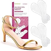High Heels Cushion Insoles for Women - Bukihome 3/4 Gel Inserts for High-Heeled Shoes, Sandals, Invisible Soft Shoe Pads Prevent Slip, Foot Pain Fatigue Relief, Comfortable Support for Flat Feet (S)