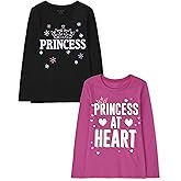 The Children's Place Girls Unicorns,Sports,Butterflies Long Sleeve Graphic T-Shirts,2 Pack