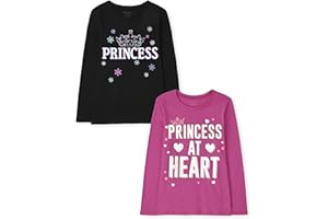 The Children's Place Girls Unicorns,Sports,Butterflies Long Sleeve Graphic T-Shirts,2 Pack