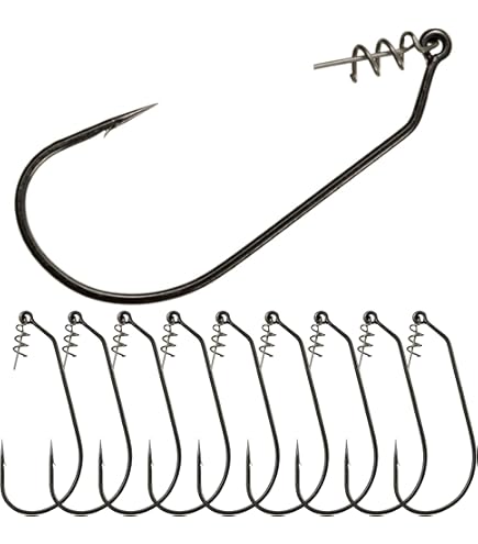 60 Hameçons Twistlock THKFISH Avec Ressort, Non Plombés, Tailles 1 à 5, Pêche Mer Et Rivière