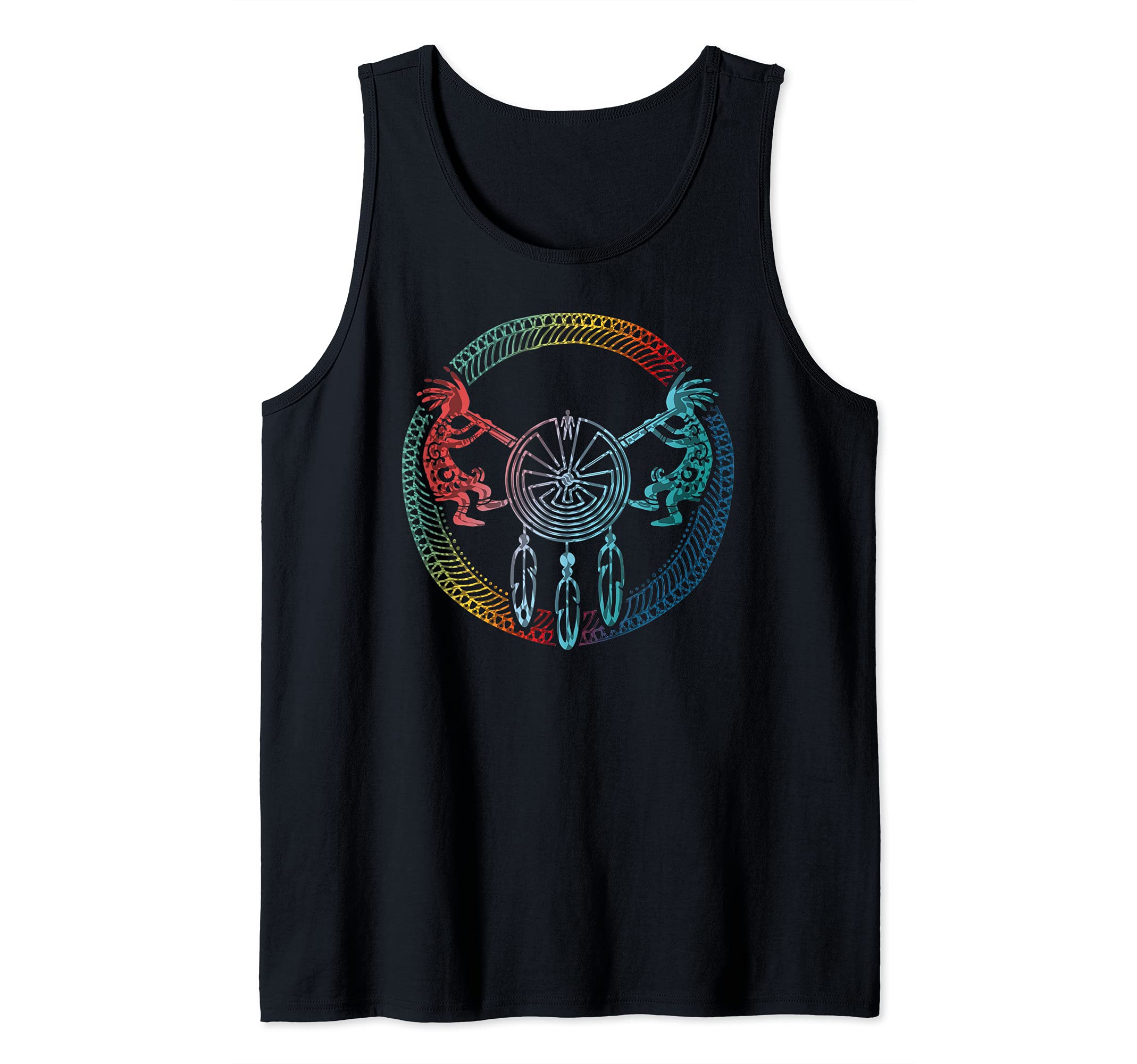 Kokopelli Duo - Man In The Maze - Dreamcatcher 1 - Fan Fun Tank Top