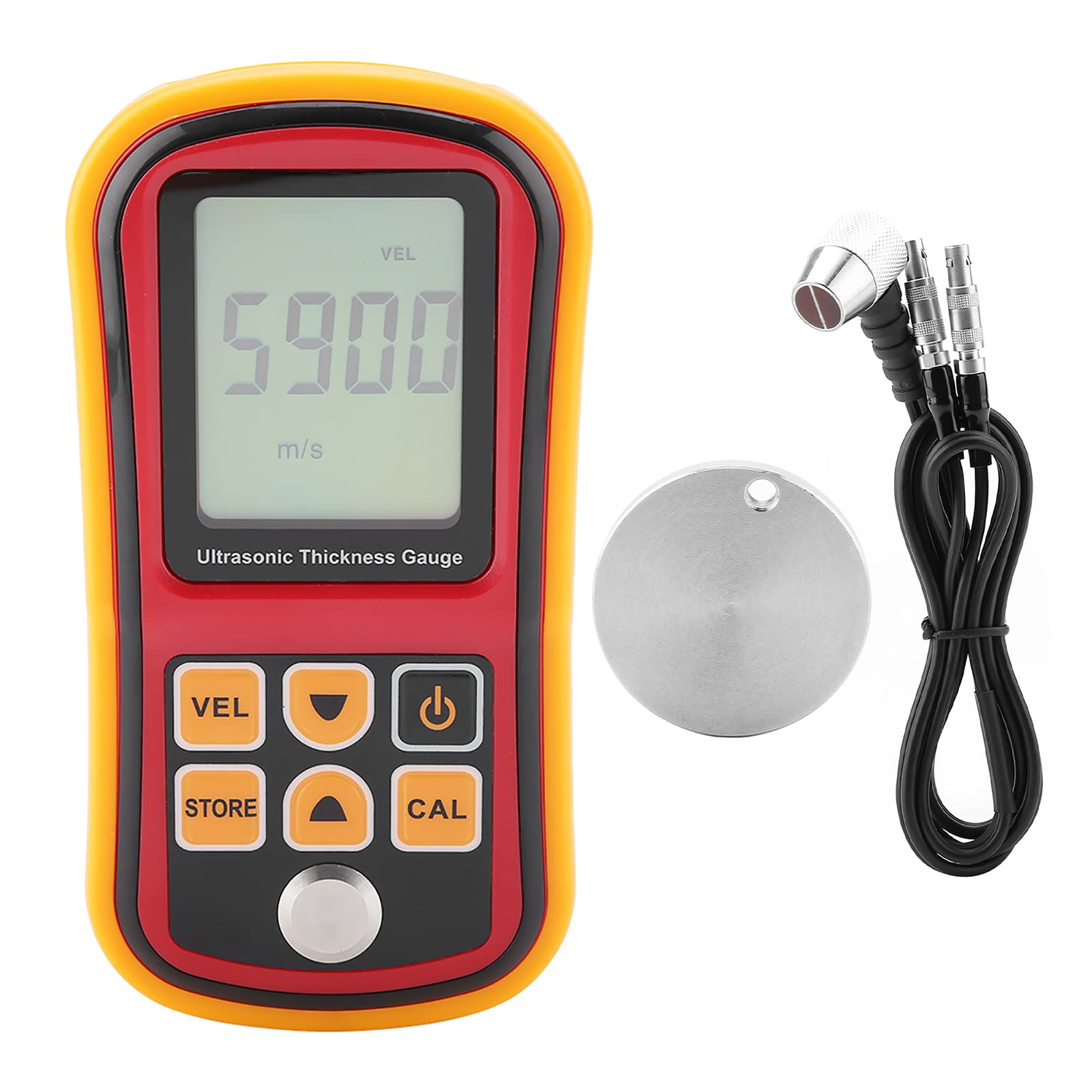 GM100 Digital Ultrasonic Thickness Gauge 1.2-220mm Steel Width Thickness Tester with Four Digit LCD Display 0.01mm Resolution