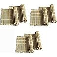 JapanBargain 1573x6, Set of 6 Sushi Roller Sushi Mats Bamboo Sushi Rolling Mats Sushi Maker, 9.5 inches Square