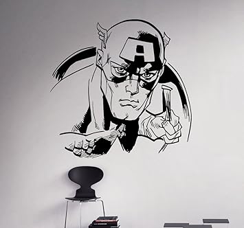 Amazon Com Captain America Comics Wall Decal Superhero Vinyl