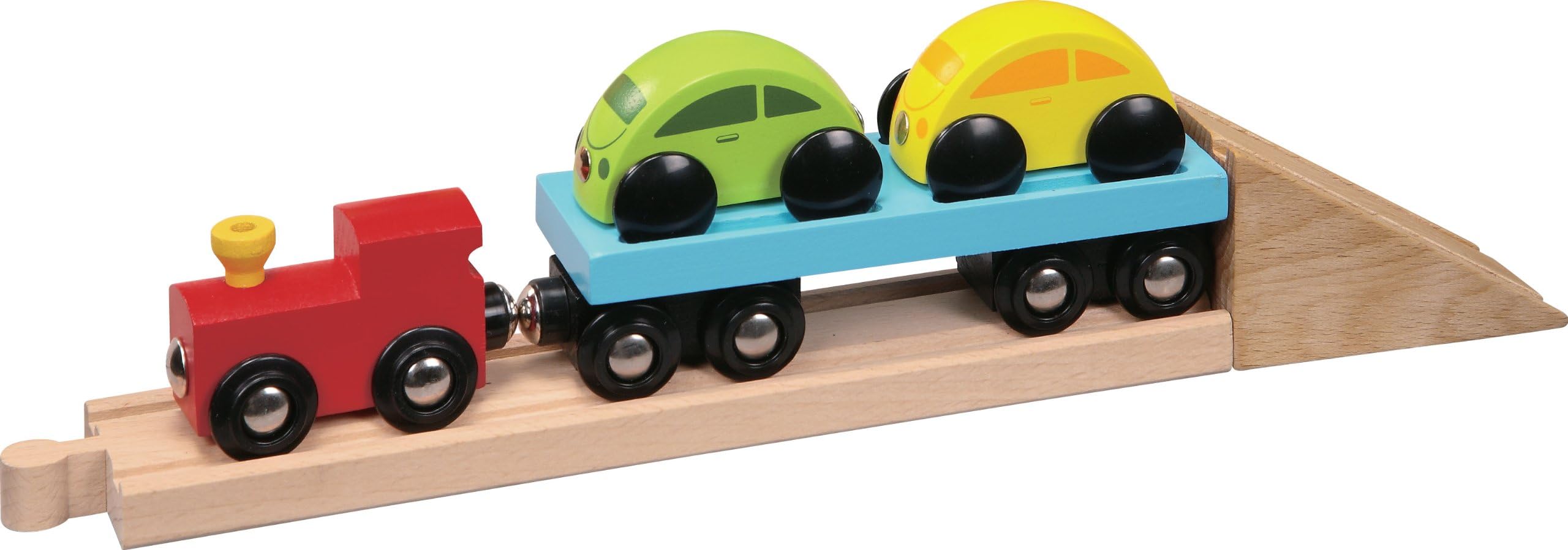 Nuchi Wooden Railway / 6-piece Car Transporter Set