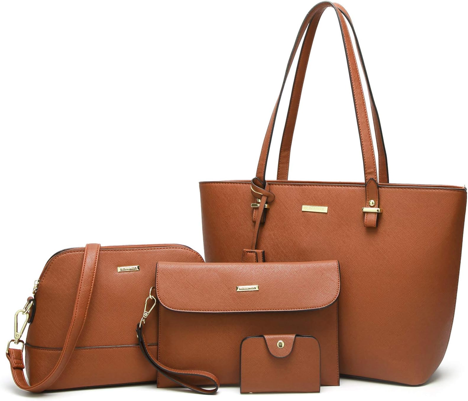 Women Fashion Handbags Tote Bag Shoulder Bag Top Handle Satchel Purse Set 4pcs