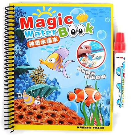 Amazon Co Jp お絵かき 絵描きブック ぬりえ 水描画 自然 動物知育 手と脳と目トレ 再利用可能 ペインティングブック ウォーターペン付き 知育玩具 誕生日 クリスマス 新年 贈り物 プレゼント 女の子 男の子 子供室内室外玩具 海の世界 ベビー マタニティ