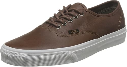 vans authentic leather brown