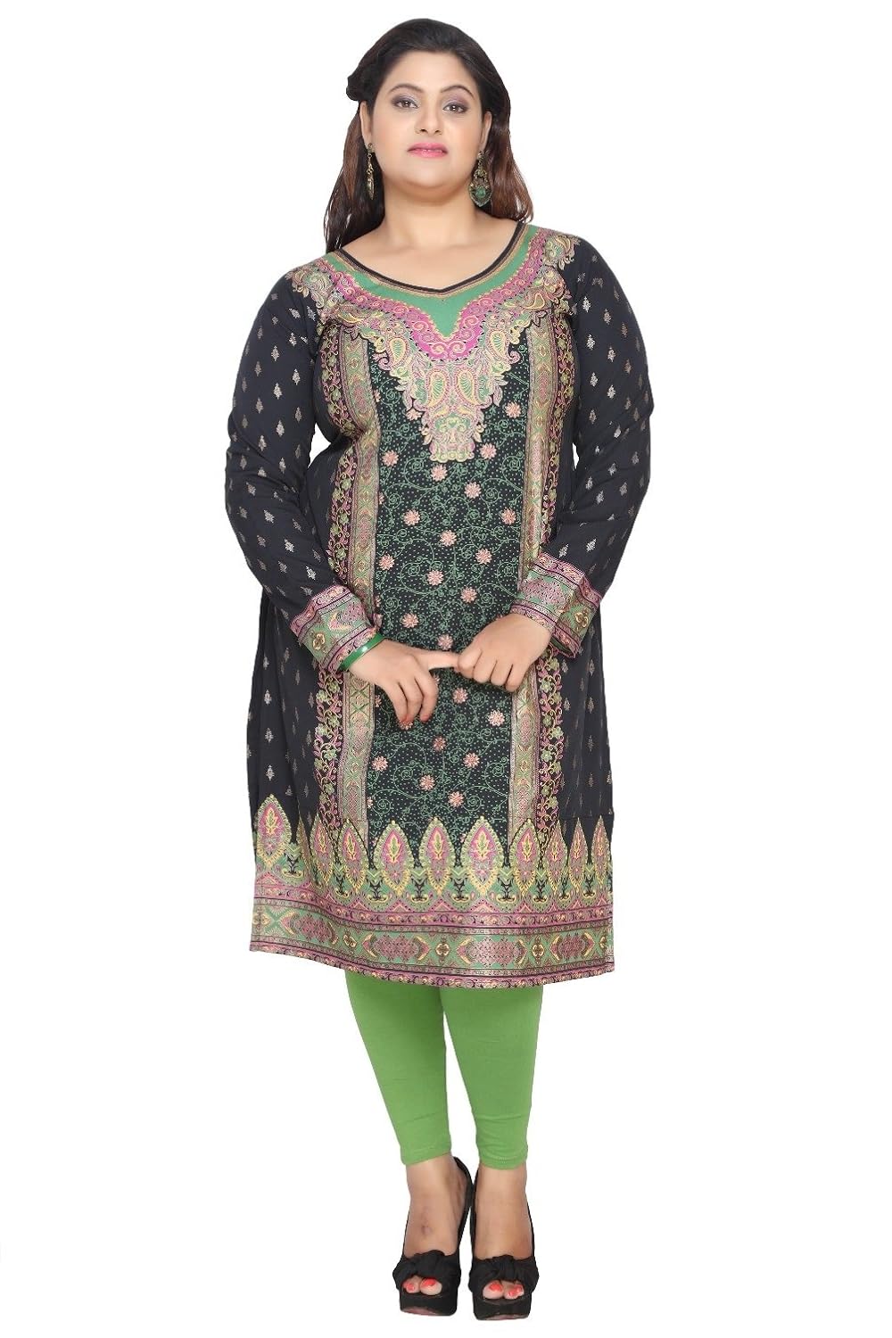 Unifiedclothes Plus Size (Upto 9XL) Women Indian Pakistani Kurti Tunic Kurta Top Shirt Dress