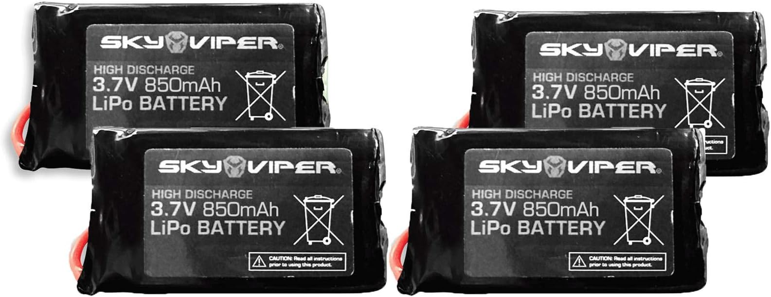 Sky Viper Quick Swap S1750 & V2450 HD GPS FPV Video Drone Battery Pack (4 Pack)