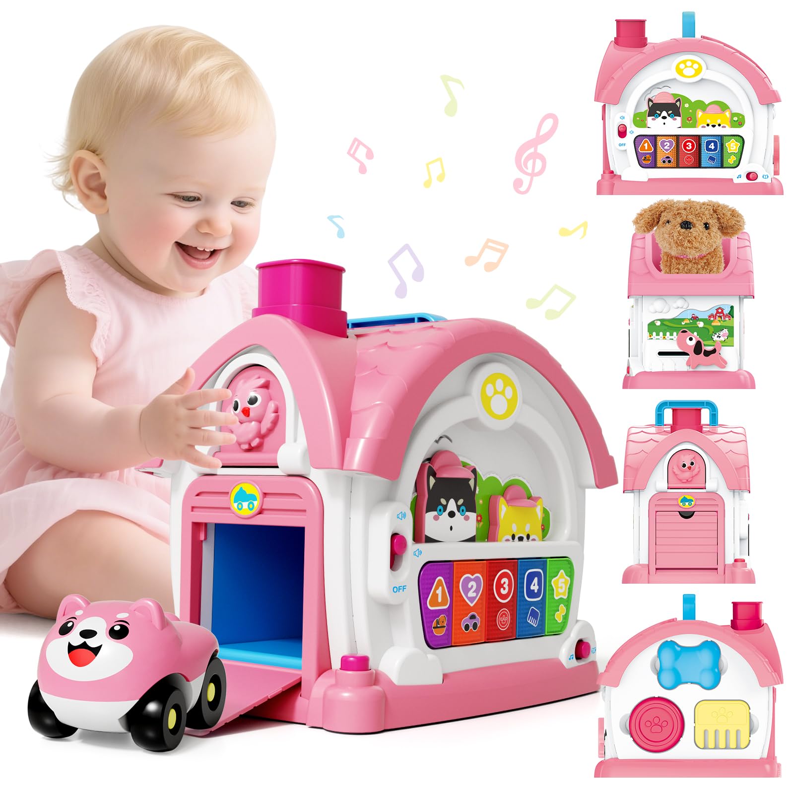 Photo 1 of **Missing parts---PARTIAL SET---**SpringFlower Baby Toddler Toys for 1 Year Old Girls, Montessori Musical Toddler Toys for 12-18 Months Kids, Musical Learning House for Infant Toddlers 1 2 3 Years Old Baby Girl Gifts