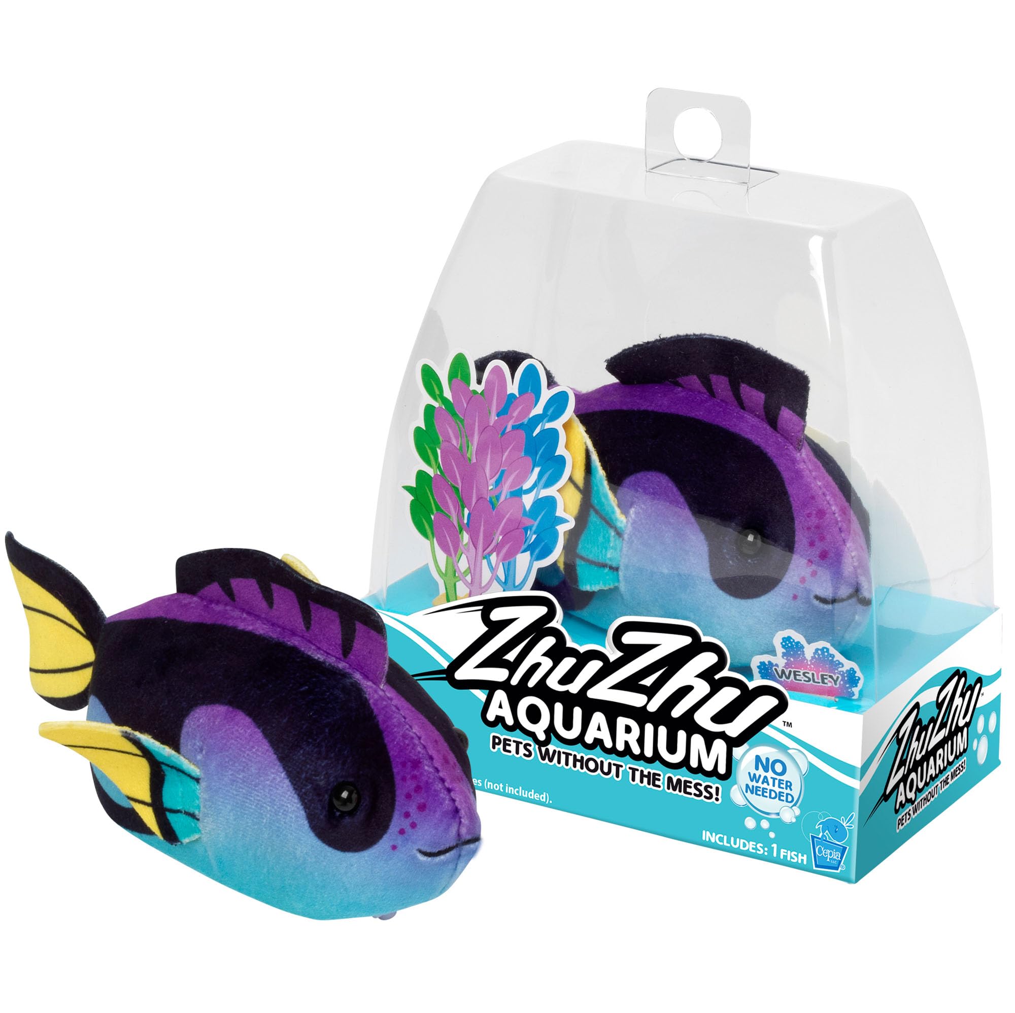 John Adams | Zhu Zhu Pets | Zhu Zhu Aquarium Toy Fish - Wesley | Interactive, Collectible Pet with Sounds and Movement | Electronic Pets | Ages 4+