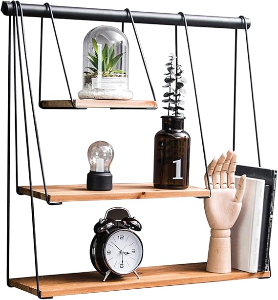 Estante Flotante De 3 Niveles Para Pared Estantes De Pared De Madera