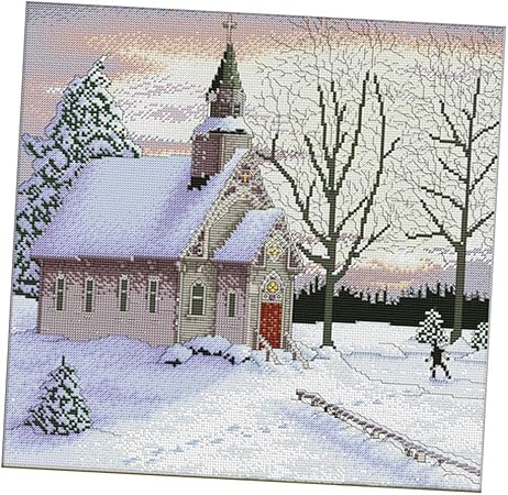 Hellery Kits Point De Croix De Motif Paysage Hiver Pour Mariage Anniversaire Noel Cadeau D Halloween Pour Mere Filles Amazon Fr Cuisine Maison