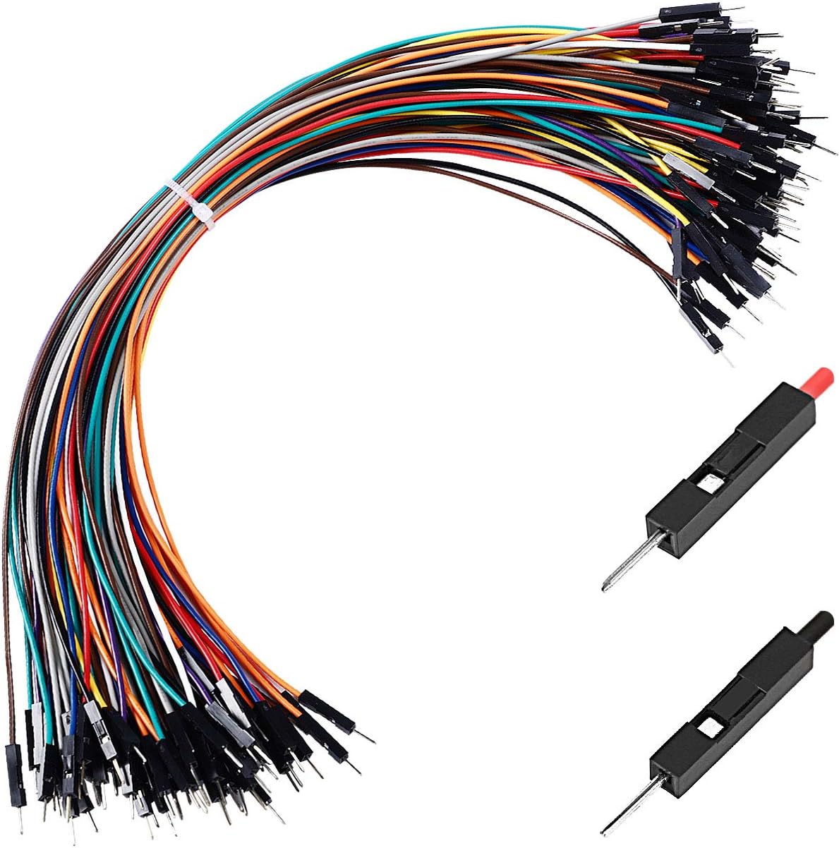 Premium Breadboard Jumper Wires Male to Male 0.1'' Square Head 100Pack