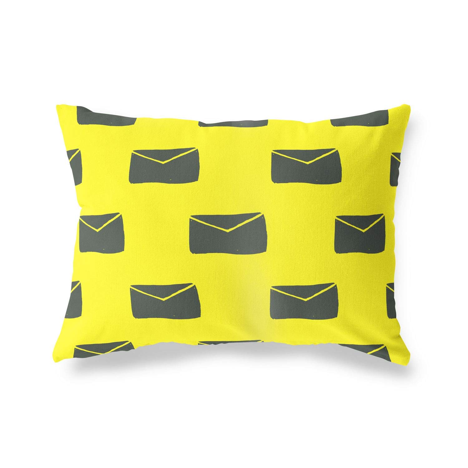 BonaMaison Decorative Cushion Cover, Neon Yellow-Fume Throw Pillow Covers, Home Decorative Pillowcases for Livingroom, Sofa, Bedroom, Size: 45X60 Cm - Designed and Manufactured in Turkey
