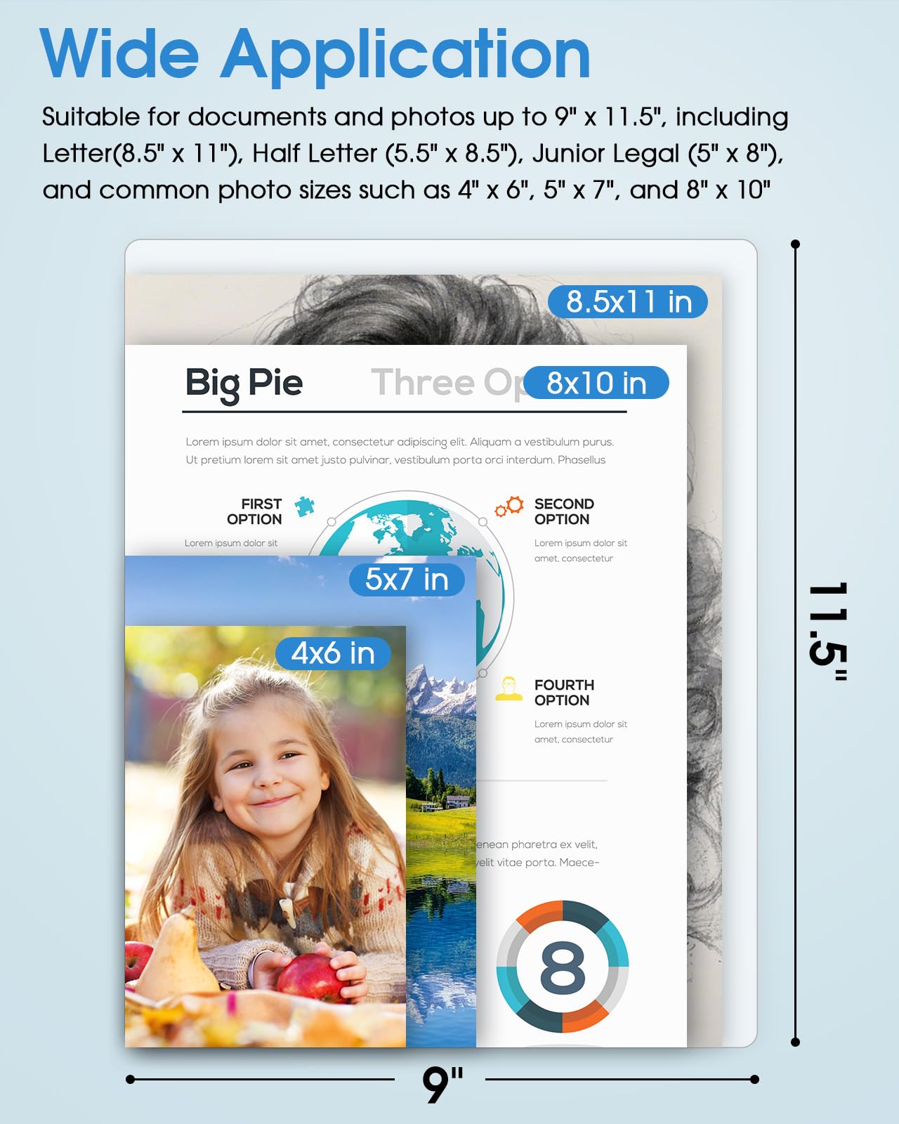 KTRIO 200 Pack Laminating Sheets, Hold 8.5 x 11 Inches, 3 MIL Thermal Laminating Pouches, 9 x 11.5 Laminate Sheets for Laminator, Clear Lamination Sheet Paper, Letter Size, Office School Home Supplies