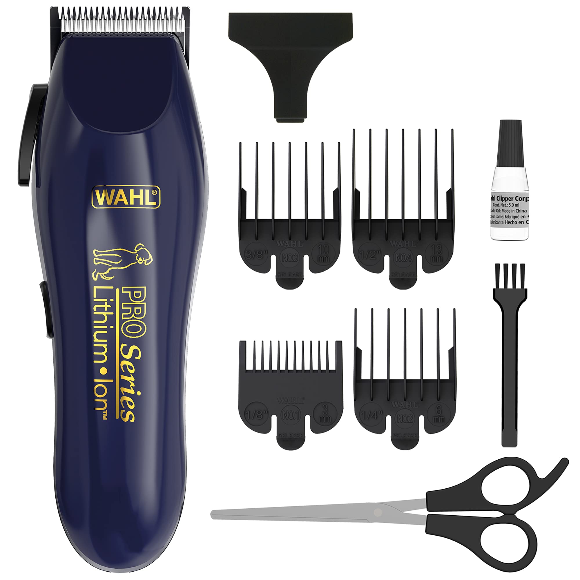 Wahl Dog Clippers, Pro Series Lithium Dog Grooming Kit, For Wiry, Smooth, Long, Silky and Short coats, Low Noise Cordless Pet Clippers, Pets At Home, Ergonomic and Light