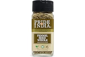 Pride of India Whole Fennel Seeds – Aromatic Spice with Gourmet Indian Flavor – Fresh & Natural Mouth Freshener – GMO/Gluten 