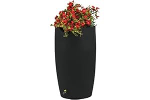 GOOD IDEAS Impressions Eco Havana 50 Gallon Rain Saver - Contains Recycled Material Black