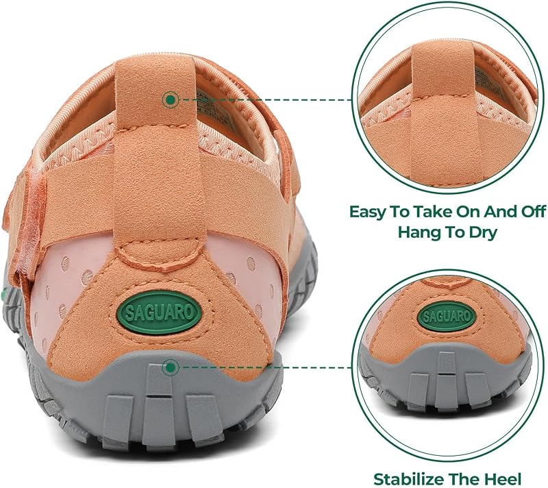 Barefoot Shoes Uomo Donna Scarpe Barefoot - Scarpe Minimaliste Scarpe da Palestra - Traspiranti Scarpe da Scoglio - Punta Larga e Suola a Goccia Zero Arancione Chiaro, Gr.38 EU