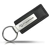 Ford Mustang Black Leather Key Chain