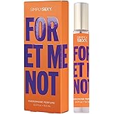 SIMPLY SEXY Affirmations Forget Me Not Pheromone Perfume - Warm Spiced Woody Fragrance with Notes of Natural Orange, Lemon, Coconut, and Pear - Body Spray Eau de Parfum for Women - 0.3 fl oz