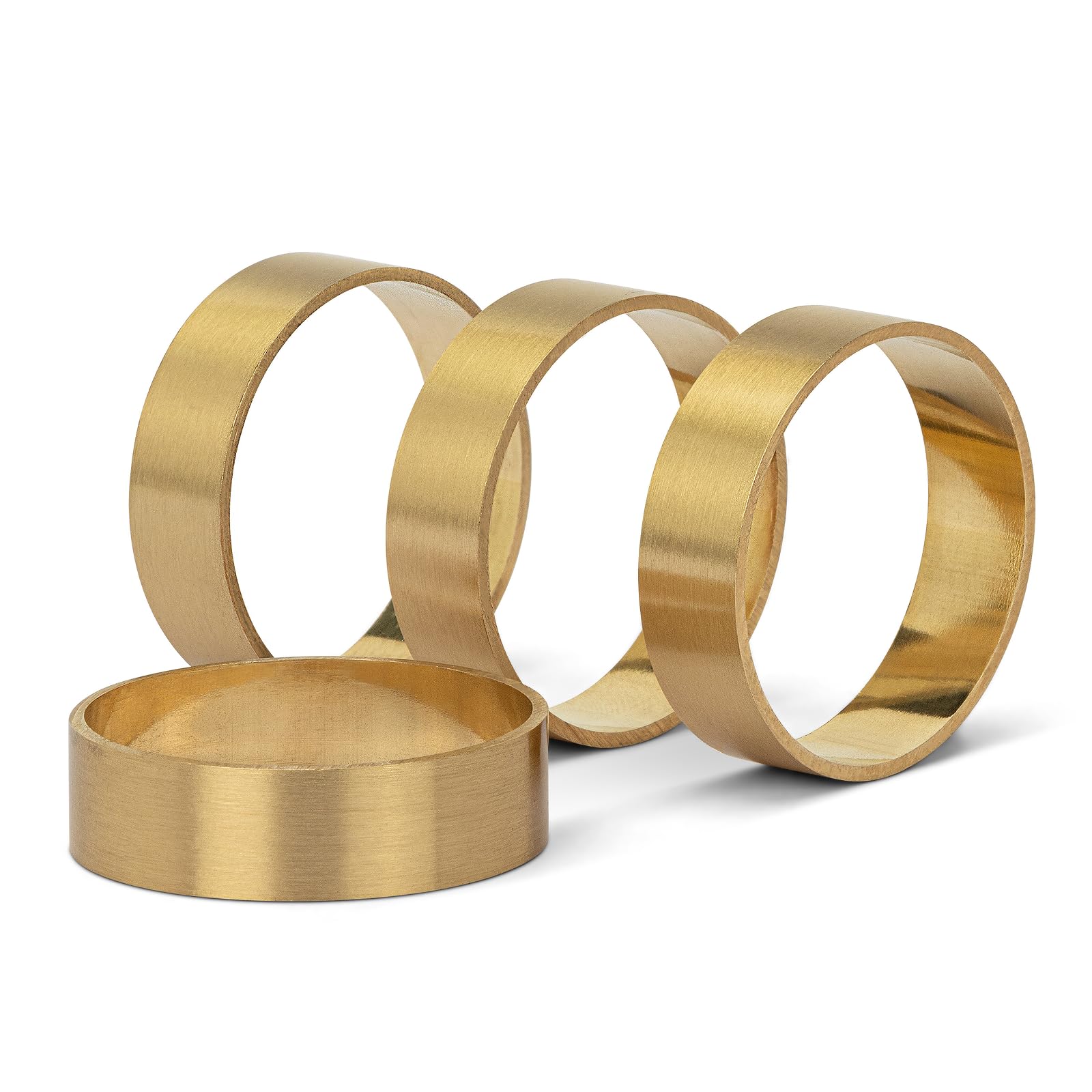draadwerk® Napkin Rings Set of 4 | High Quality Brass | Elegant Design | Perfect Accents for Weddings, Dinner Parties, Holidays Special Occasions (4, Gold)