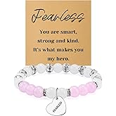 Motivational Bracelets for Women Inspirational Bracelet Inspirational Jewelry Gifts Glass Bead Bracelet Mother's Day Gifts for Mom Encouragement Birthday Gifts for Women Valentines Presents for Wife