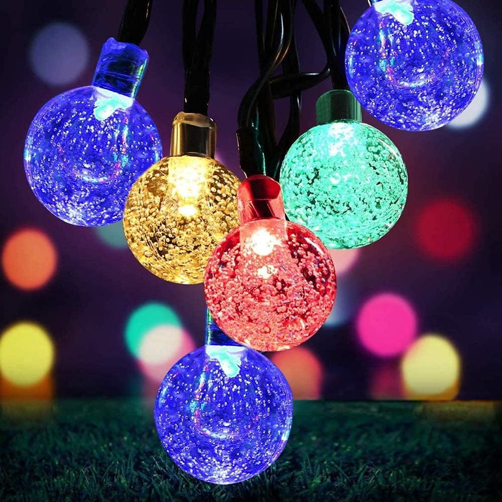 Solar String Lights Outdoor , 50LED Globe Fairy Waterproof Multicolor