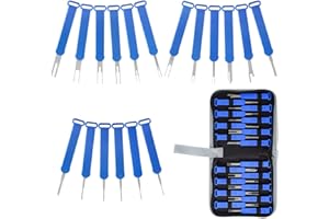 XLWJBES 2024 Newest Terminal Removal Tool Kit, 18Pcs Electrical Pin Removal Tool Kit, Electrical Wire Connector Pin Release Tool, Automotive Depinning Tool Kit for Household Devices