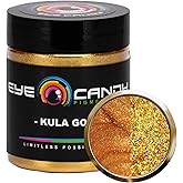 Eye Candy Pigments Premium Gold Mica Powder - Kula Gold (25gr) - for Epoxy, Resin, Soap, Paint, Woodworking, Acrylic Pouring, Bath Bombs, Fishing Lures - DIY Arts and Crafts Additive
