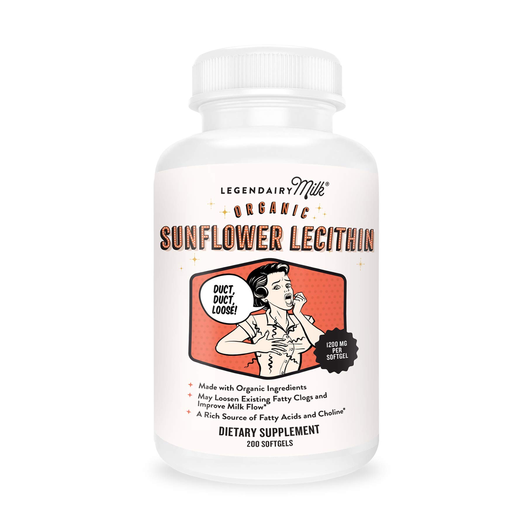 Legendairy Milk® Sunflower Lecithin, 1200mg of Organic Sunflower