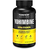 Jacked Factory Yohimbine Extra Strength Supplement, 270 Capsules - Premium Yohimbe Bark Extract for Experienced Users - Body Recomposition, Energy & More - Zero Fillers - 270 Veggie Capsule Pills