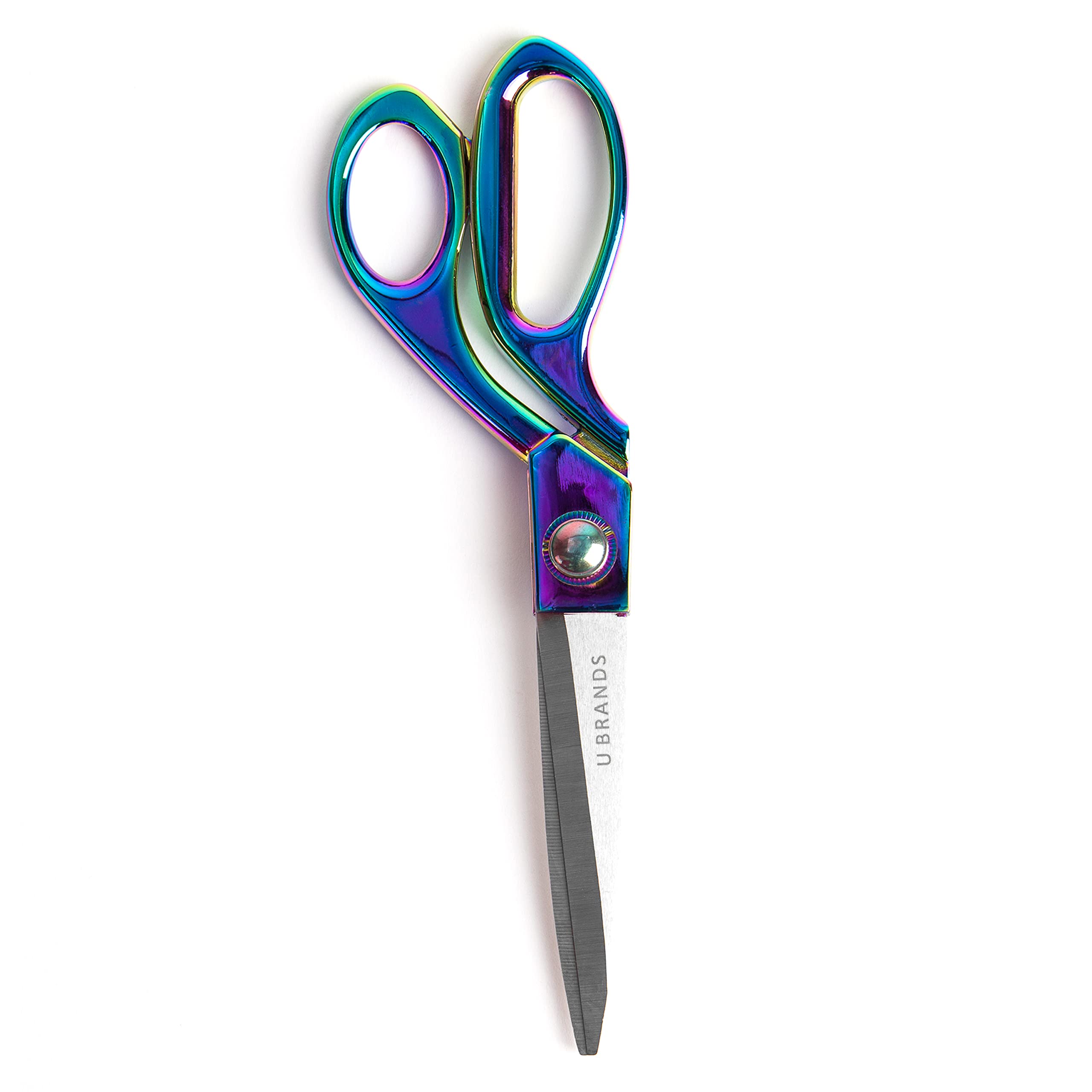 U Brands Iridescent Shear Scissors, Office Supplies, 8”, 1 Count