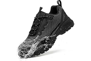 ulogu Steel Toe Shoes for Men Women Waterproof Comfy Non Slip Safety Work Sneakers
